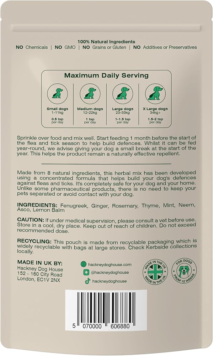Hackney Hound Flea & Tick Powder 200g