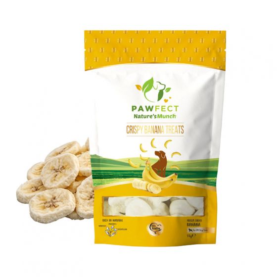 Pawfect Nature's Freeze Dried Crispy Banana Treats 60g