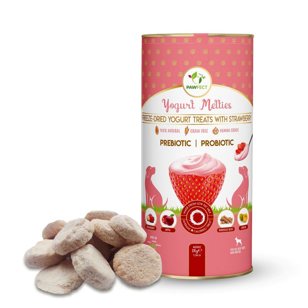 Pawfect Nature's Meltie's Freeze Dried yoghurt with Strawberry 38g