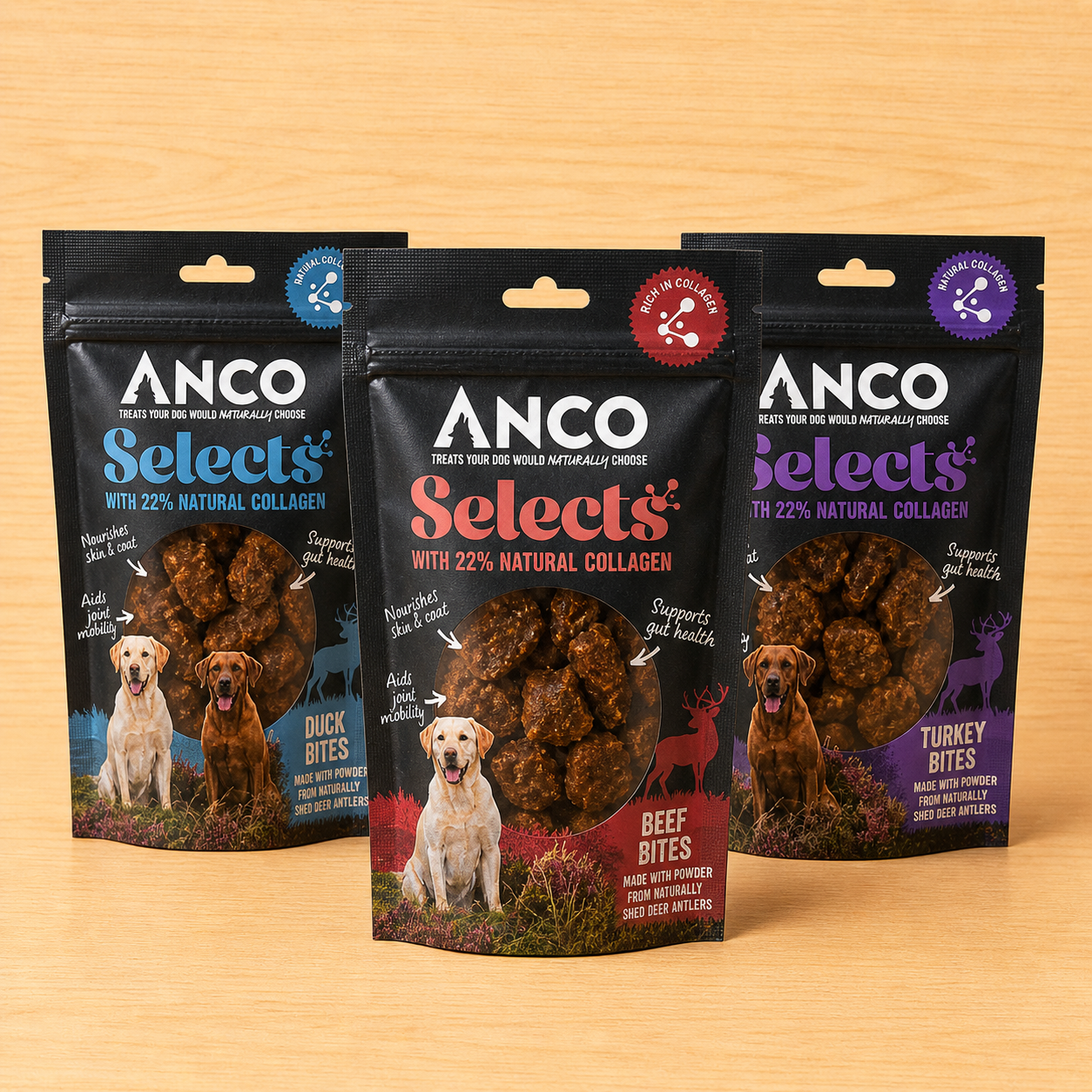 Anco Select Bites. Duck, Beef or Turkey