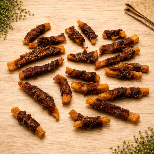 Duck Wrapped Sweet Potato Sticks