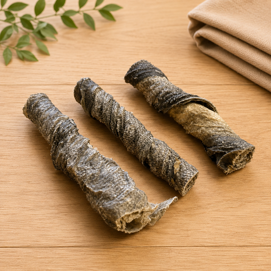 Twisted Salmon Skin Sticks